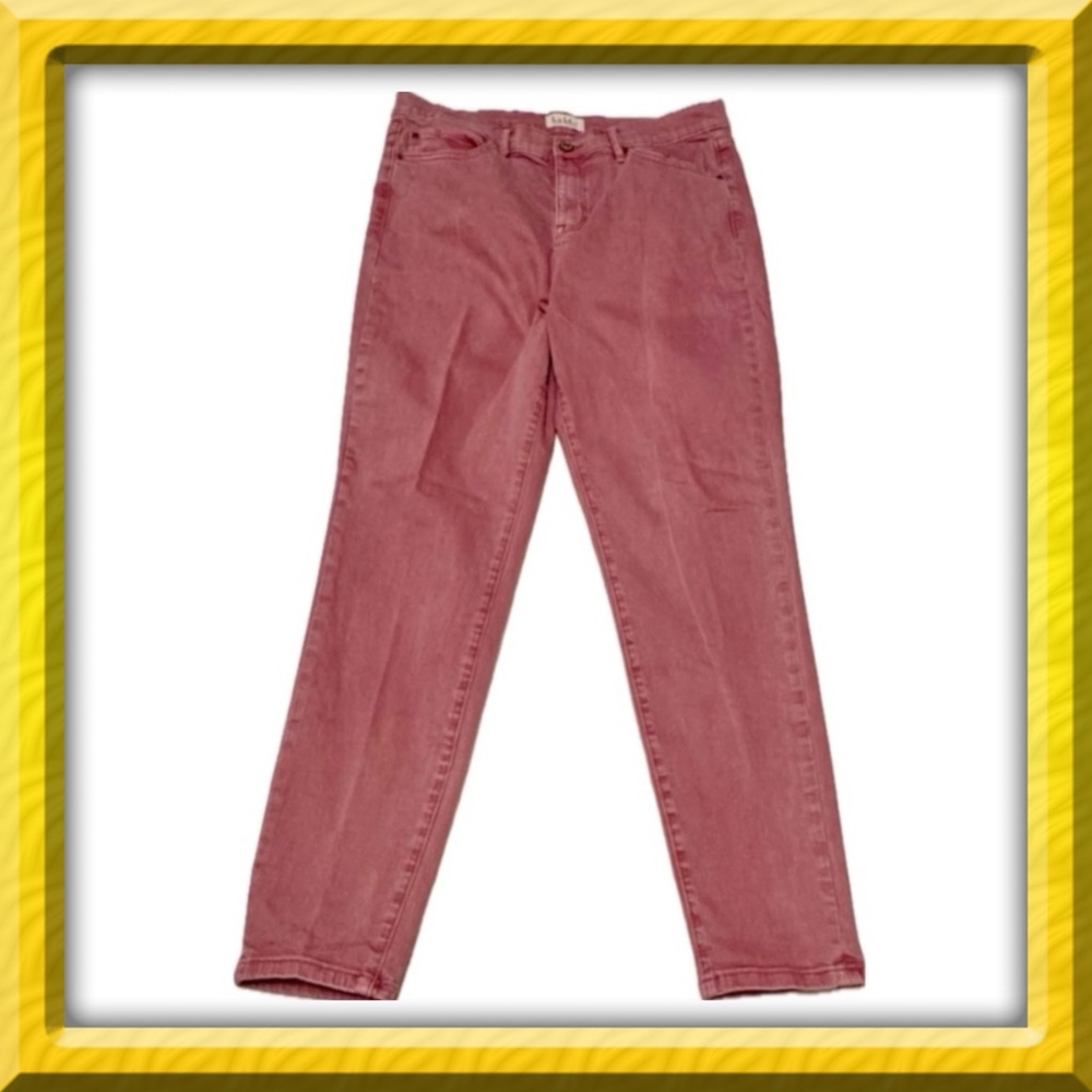 Pants - Nicole Miller pants - SPOTS - red/pink - Size 12 - skinny. BOGO
